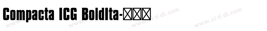 Compacta ICG BoldIta字体转换